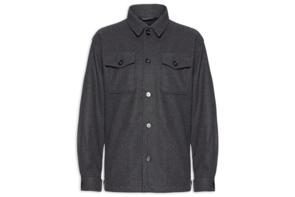 Jaqueta Masculina Casual Com Bolso - Cinza