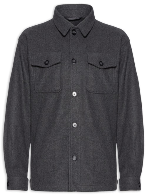 Jaqueta Masculina Casual Com Bolso – Cinza