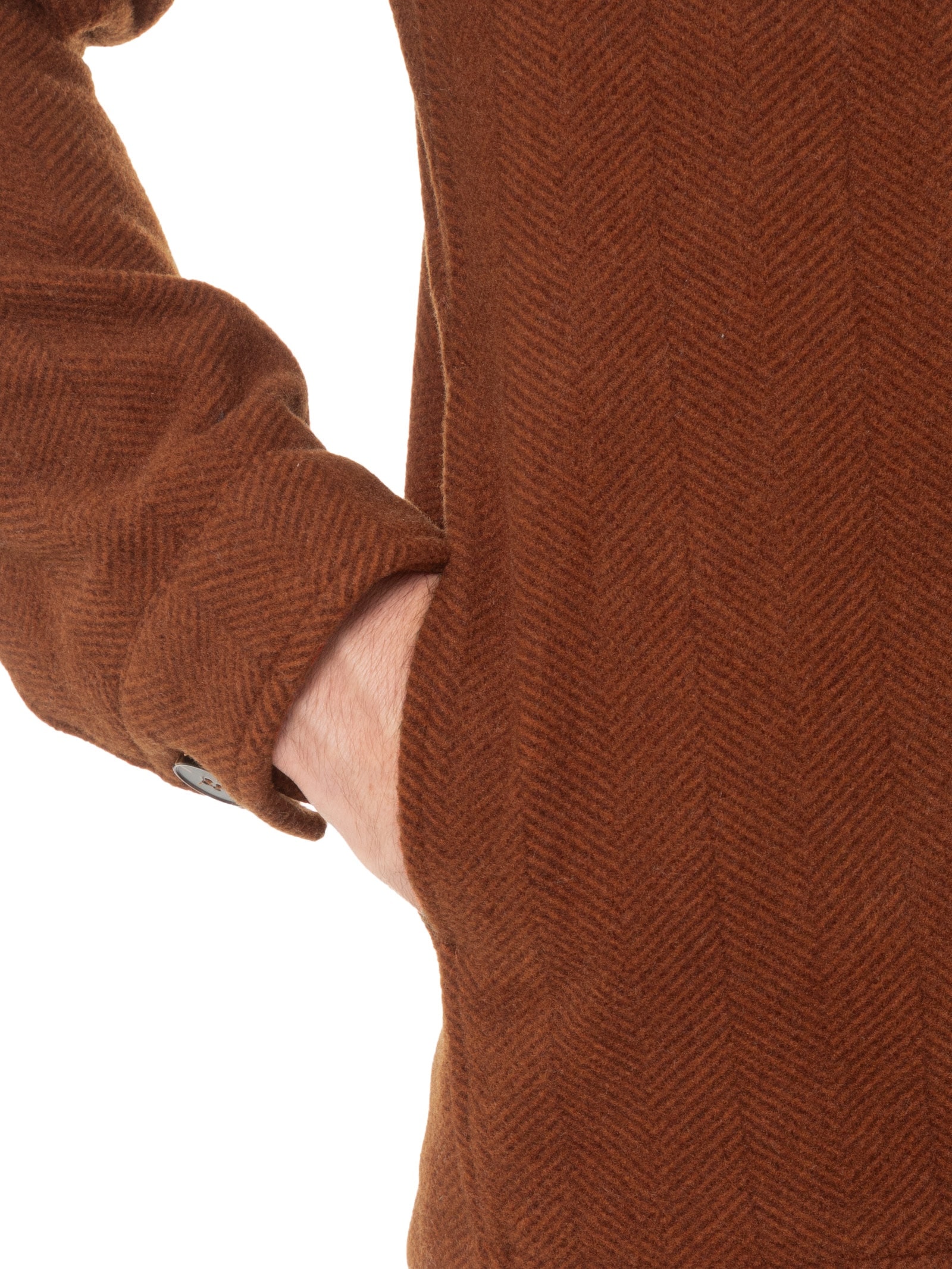 Jaqueta Masculina Casual Com Bolso Frontal Bege  Basiq Men