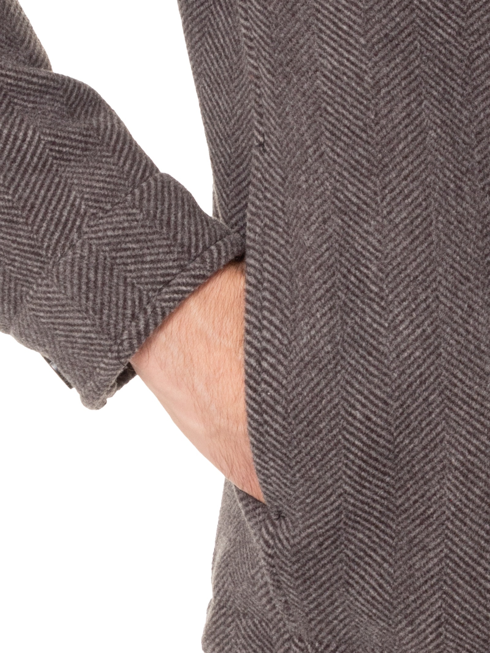 Jaqueta Masculina Casual Com Bolso Frontal Cinza Basiq Men