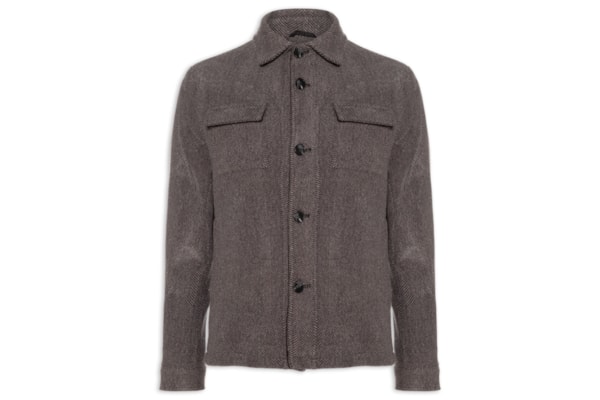 Jaqueta Masculina Casual Com Bolso Frontal - Cinza