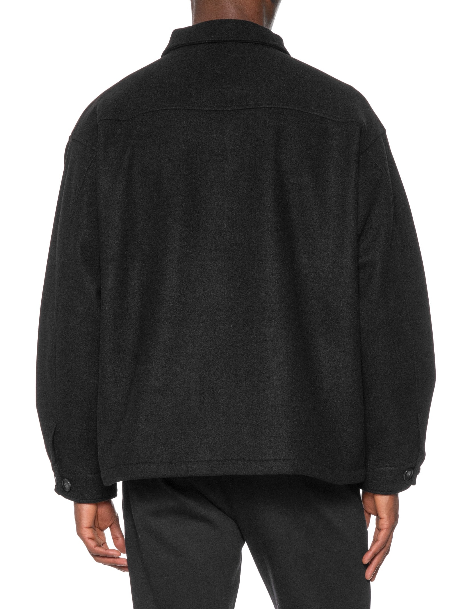 Jaqueta Masculina Casual Com Bolso Preto Basiq Men