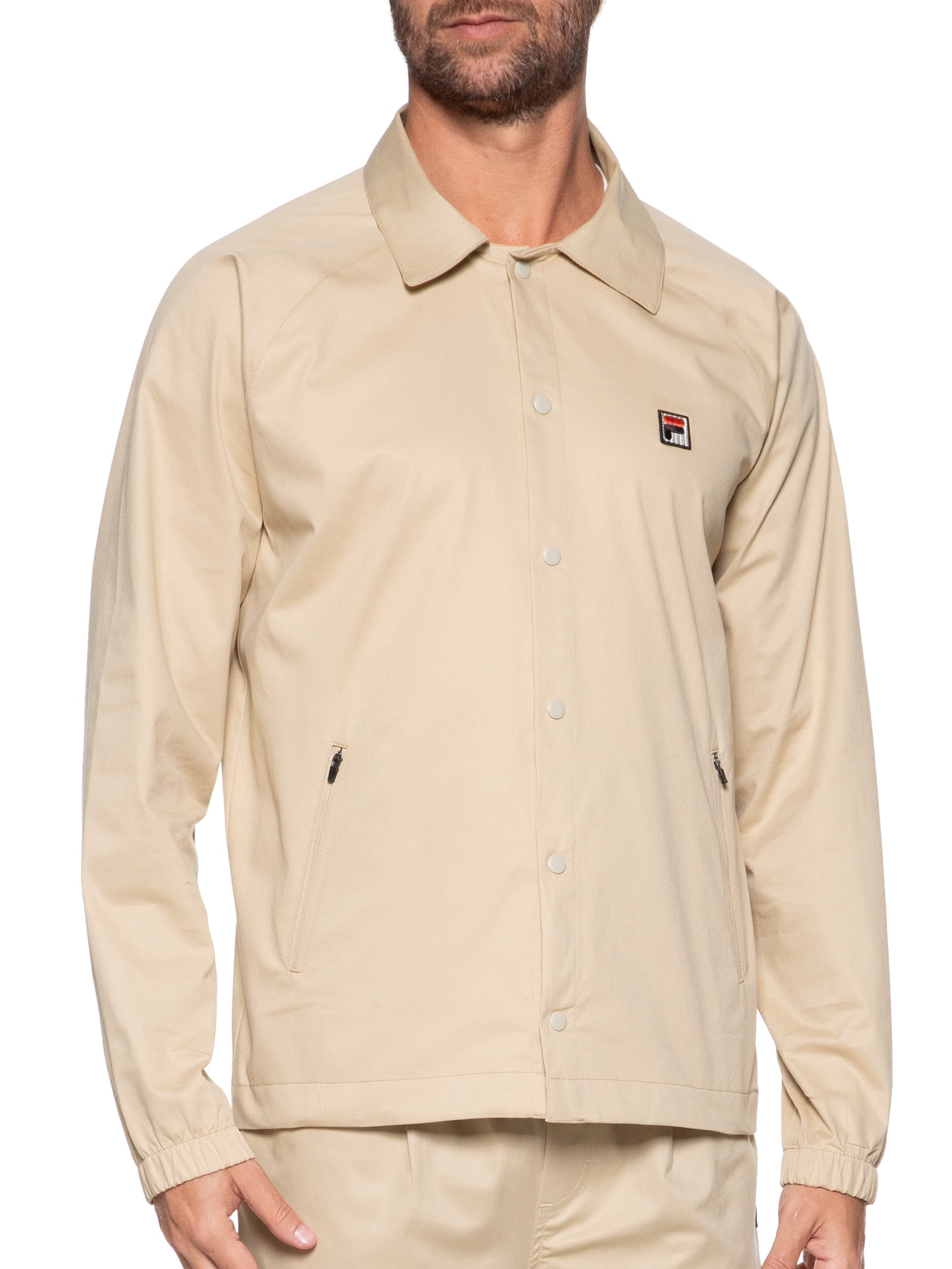 Jaqueta Masculina Coach F-box Bege  Fila