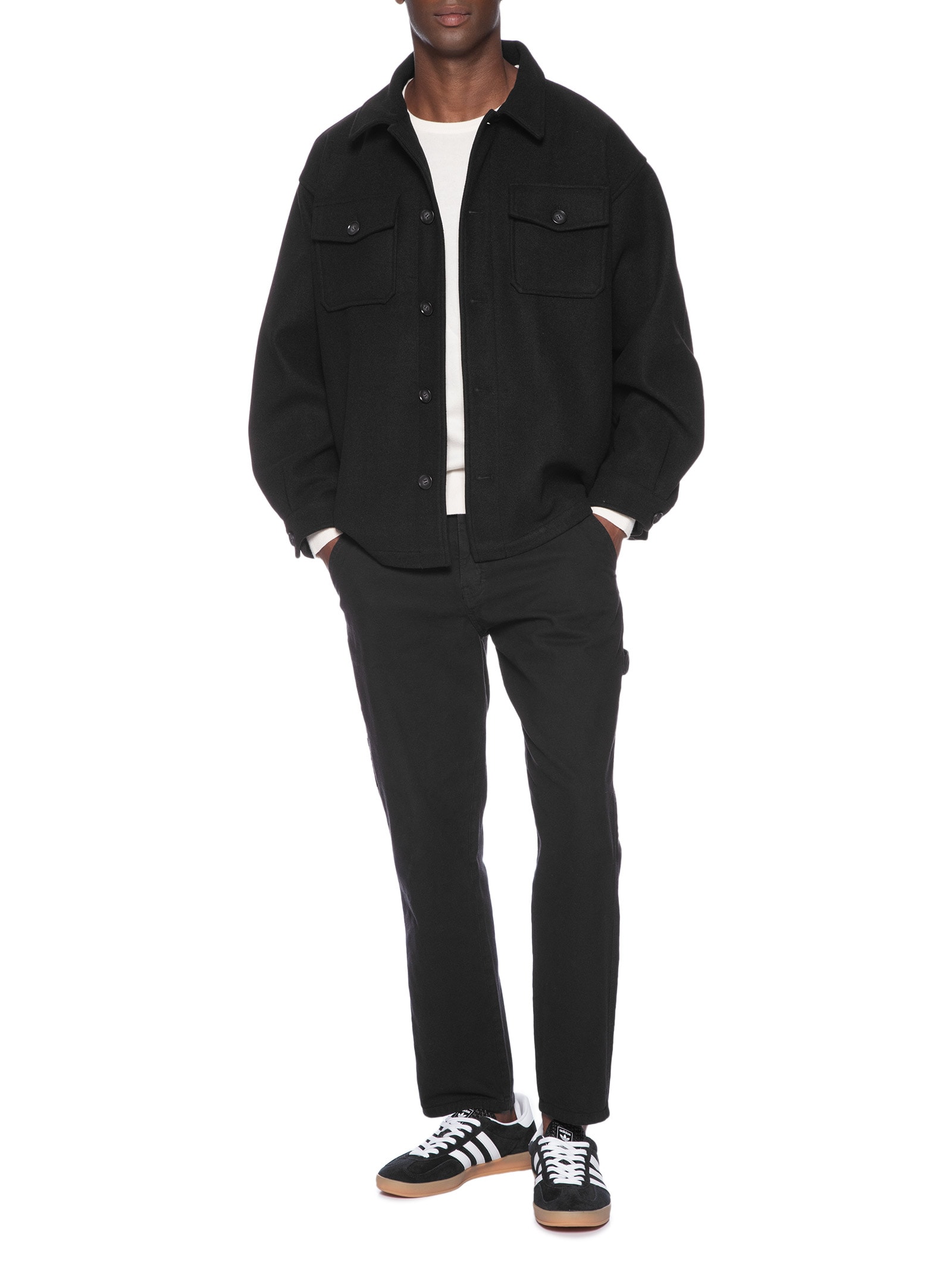 Jaqueta Masculina Com Bolso Frontal Cinza Basiq Men