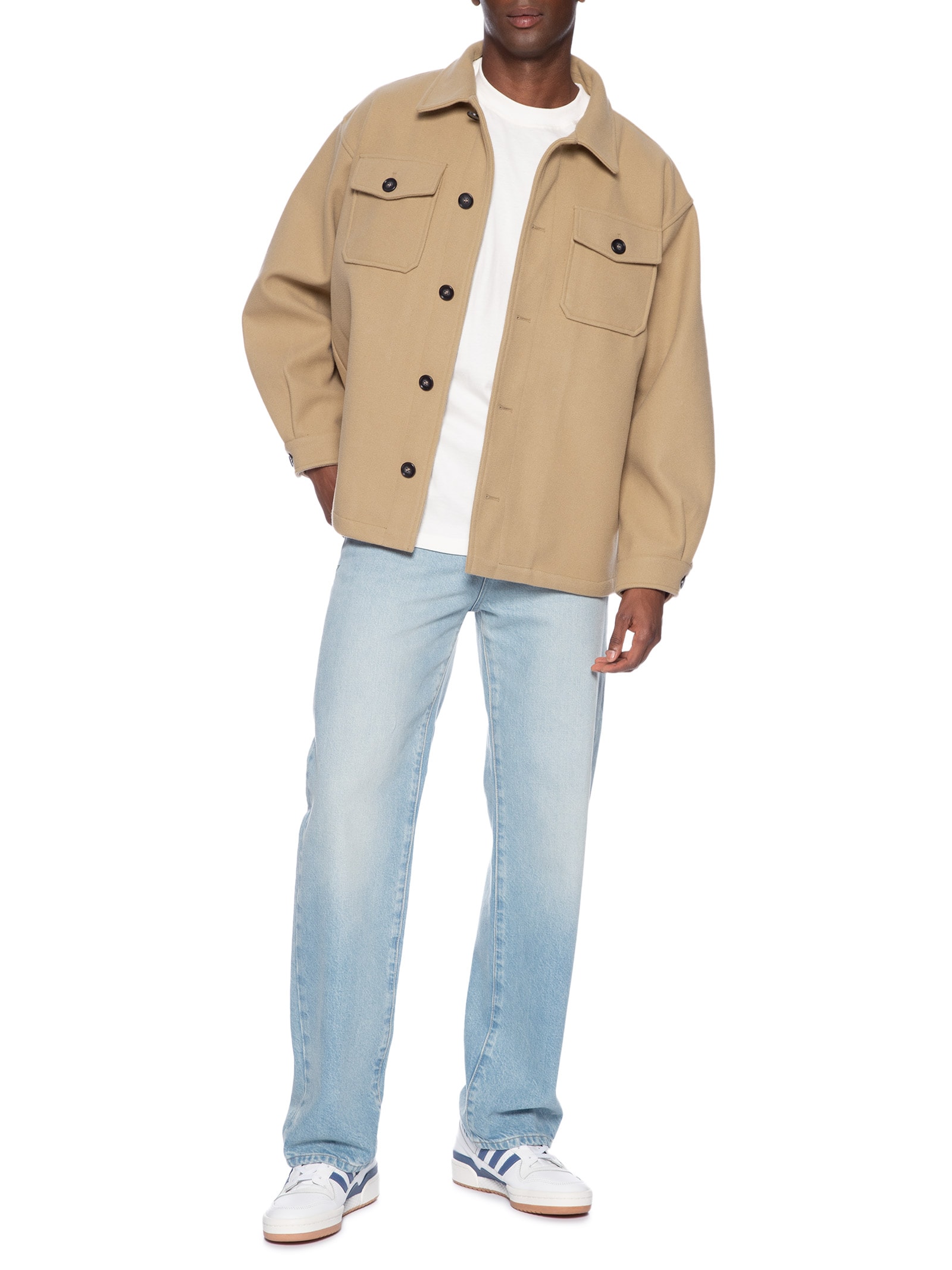 Jaqueta Masculina Com Bolso Frontal Cinza Basiq Men