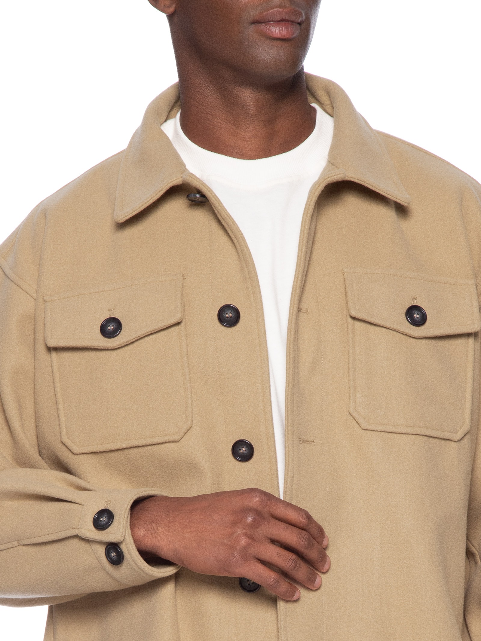 Jaqueta Masculina Com Bolso Frontal Cinza Basiq Men