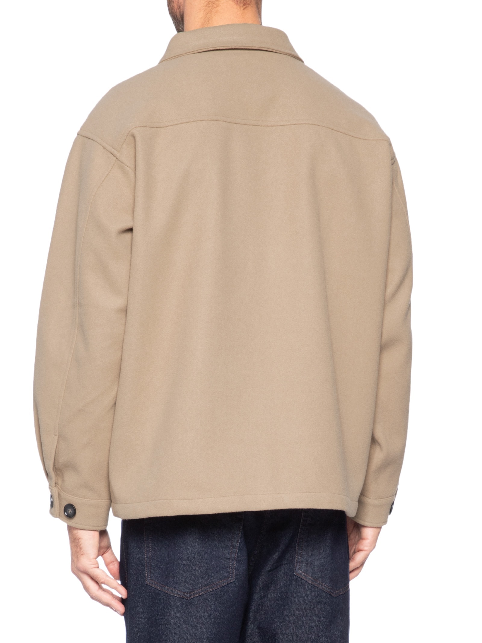 Jaqueta Masculina Com Bolso Frontal Marrom Basiq Men