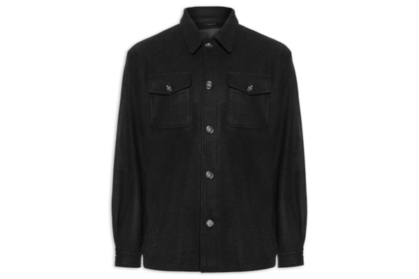 Jaqueta Masculina Com Bolso Frontal - Preto