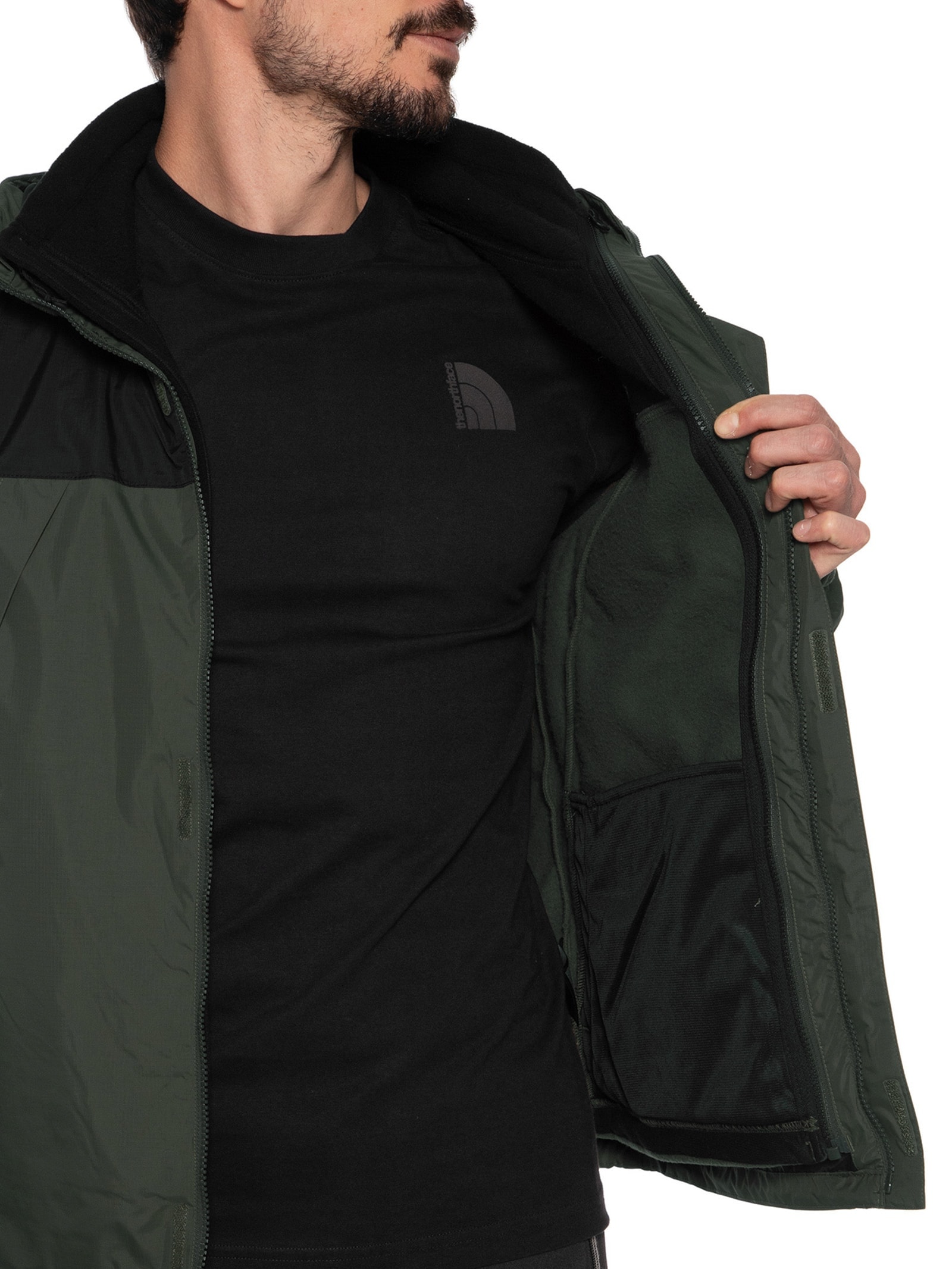 Jaqueta Masculina Corta Vento Antora Triclmate Verde The North Face