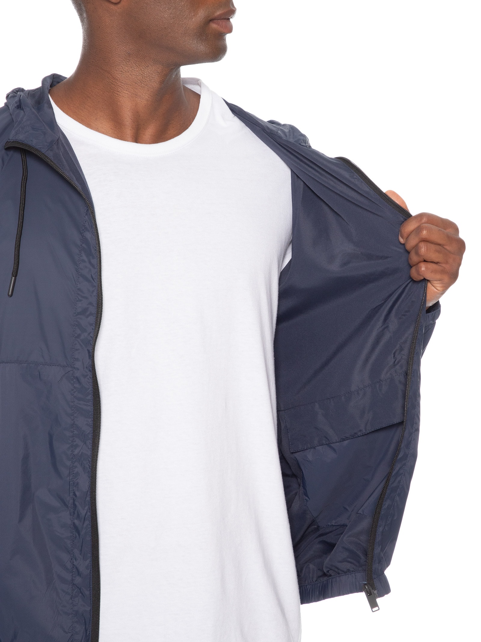 Jaqueta Masculina Corta Vento Bag Azul Basiq Men