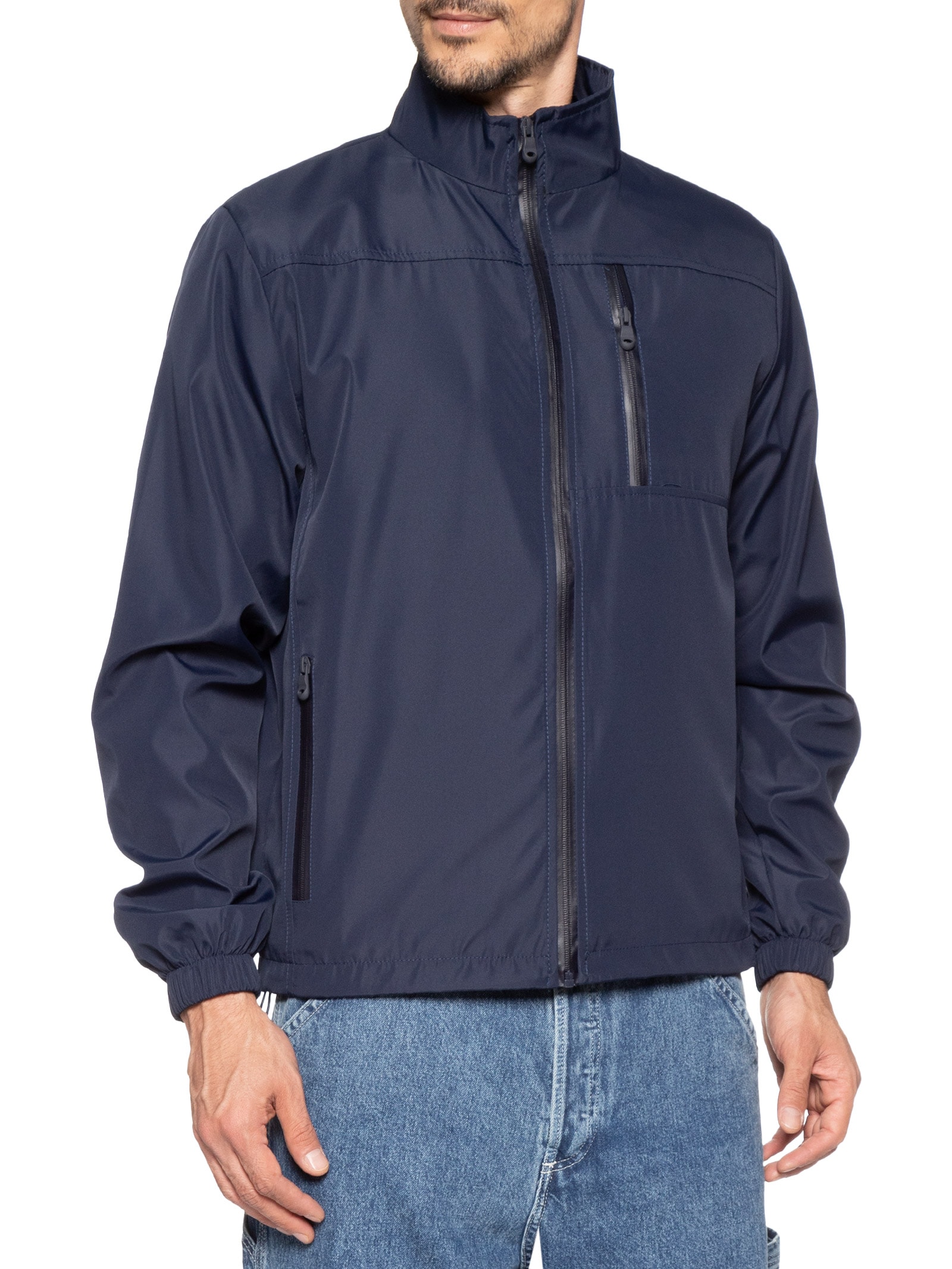 Jaqueta Masculina Corta Vento Casual Azul Basiq Men