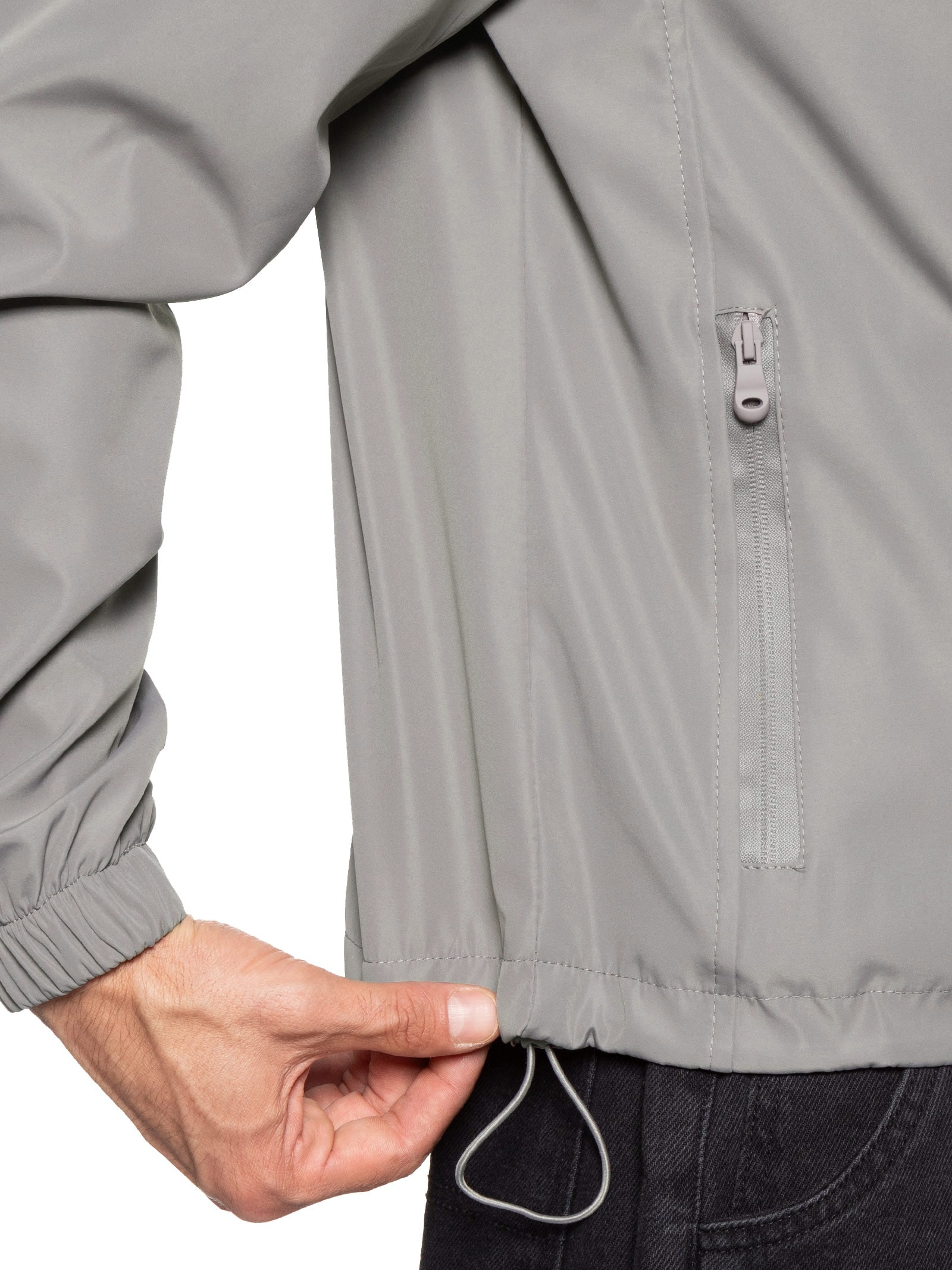 Jaqueta Masculina Corta Vento Casual Cinza Basiq Men