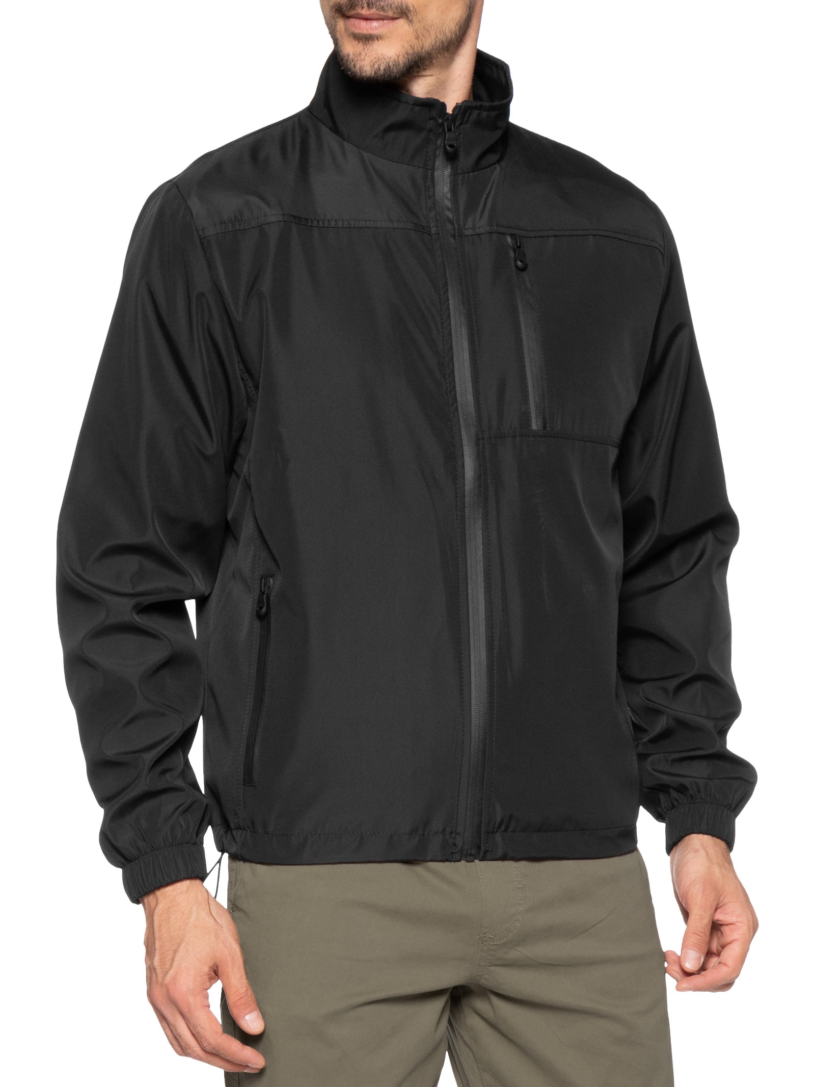 Jaqueta Masculina Corta Vento Casual Preto Basiq Men