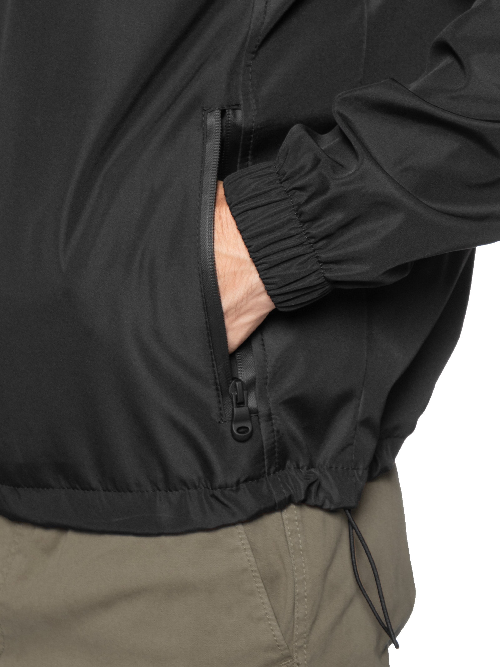 Jaqueta Masculina Corta Vento Casual Preto Basiq Men