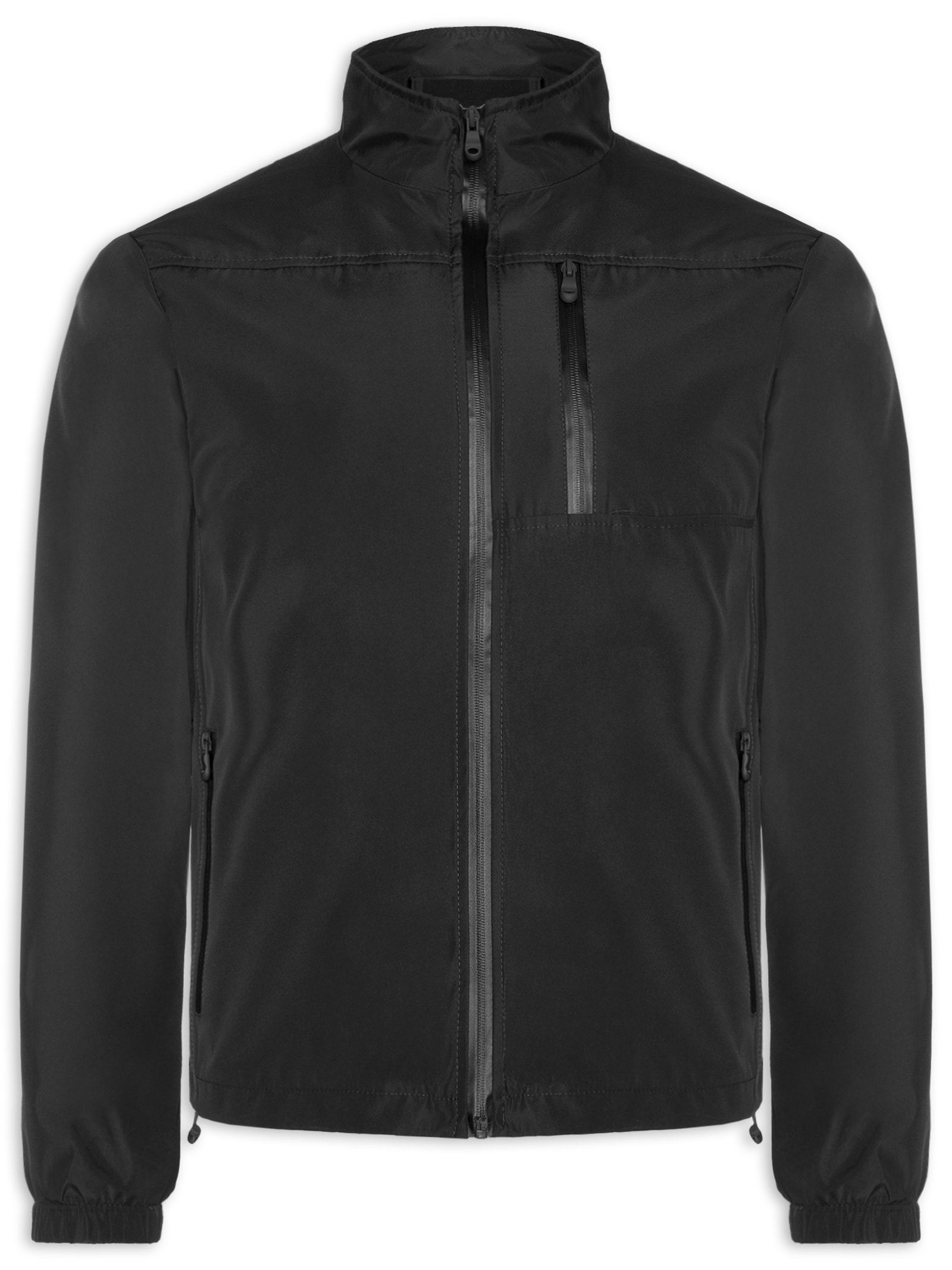 Jaqueta Masculina Corta Vento Casual Preto Basiq Men