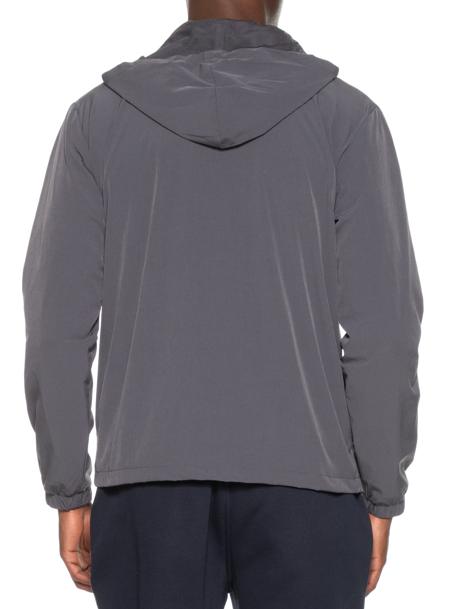 Jaqueta Masculina Corta Vento Com Capuz Básico Cinza Basiq Men