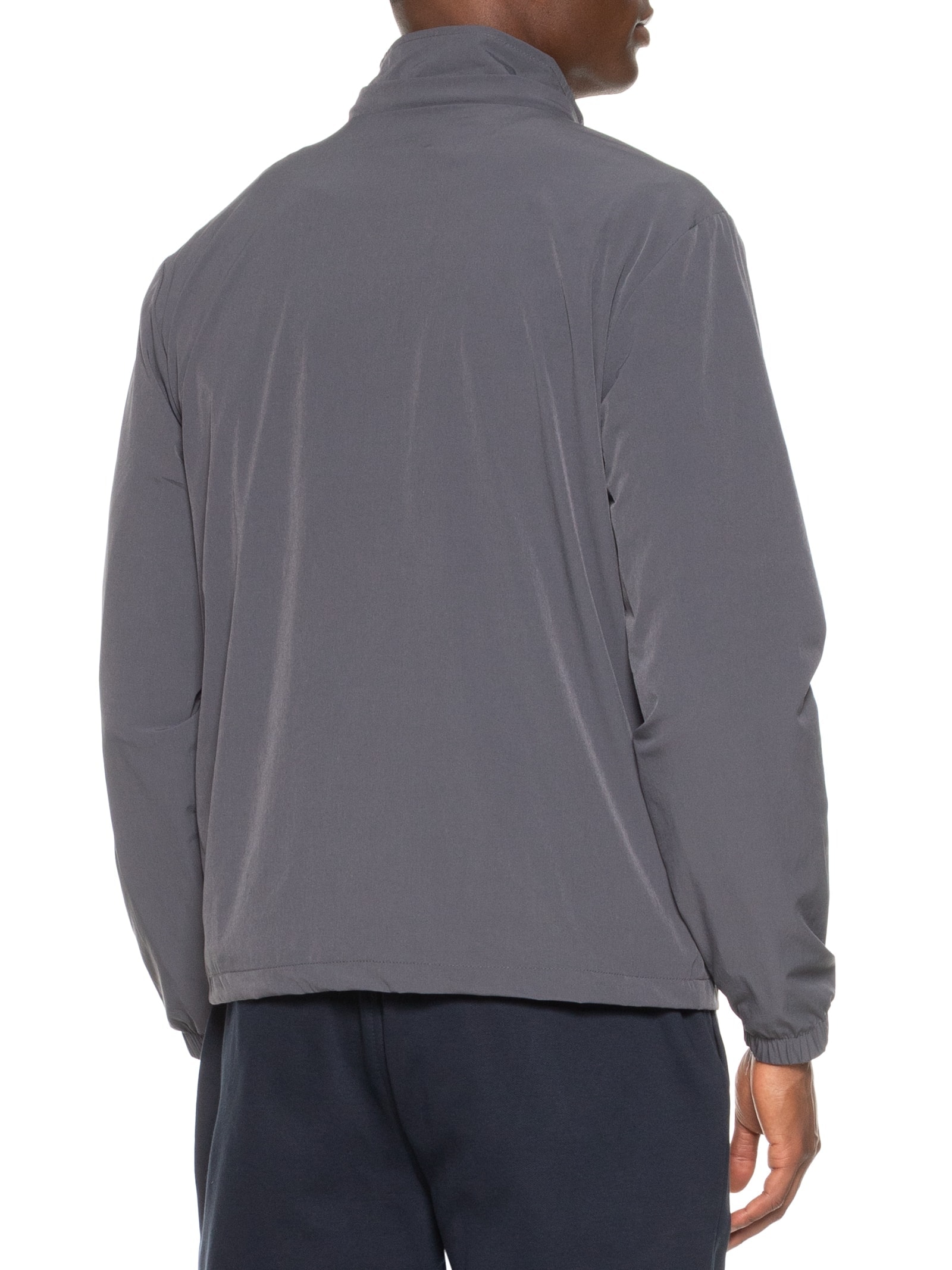 Jaqueta Masculina Corta Vento Com Capuz Básico Cinza Basiq Men