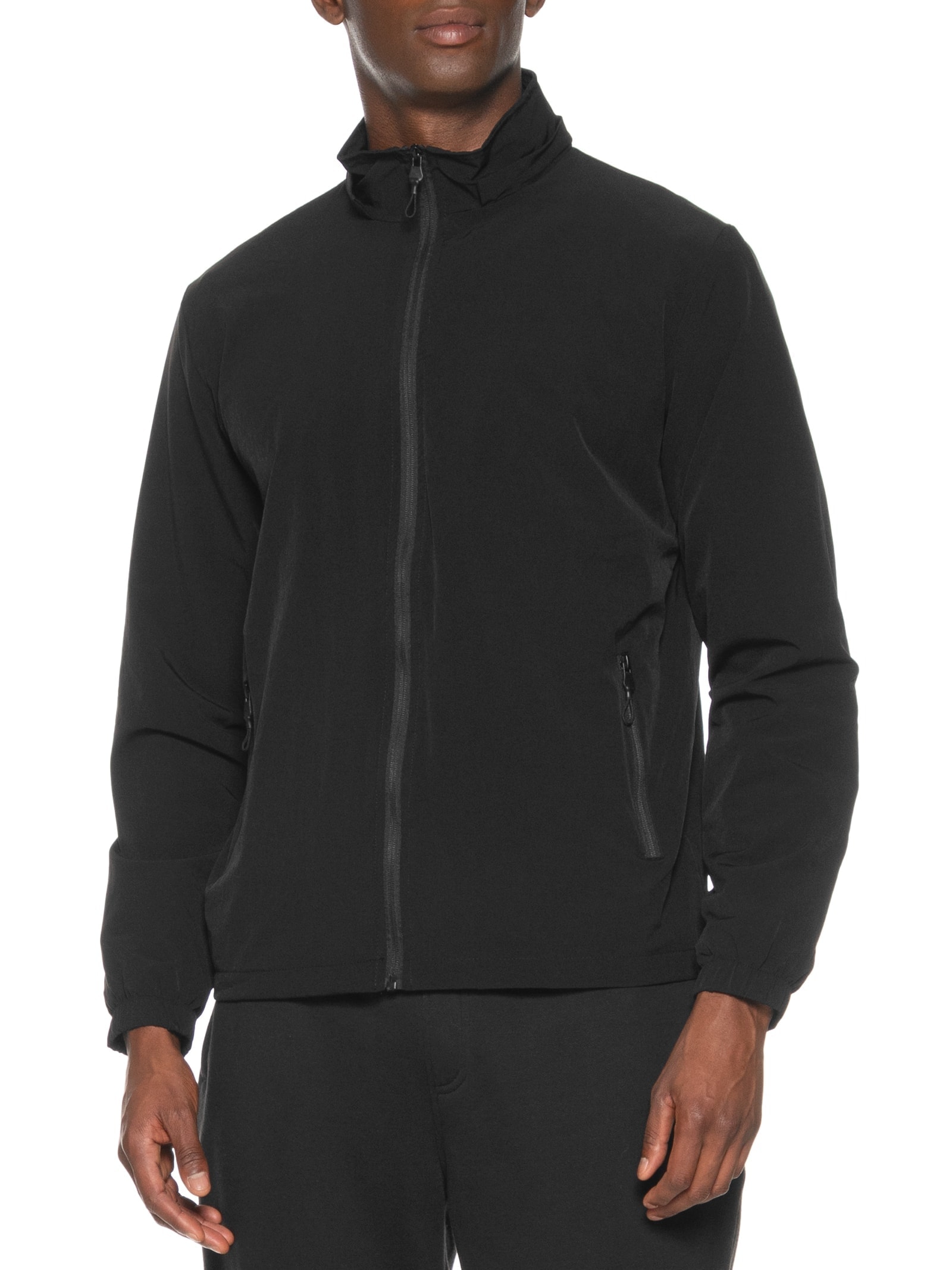 Jaqueta Masculina Corta Vento Com Capuz Básico Preto Basiq Men
