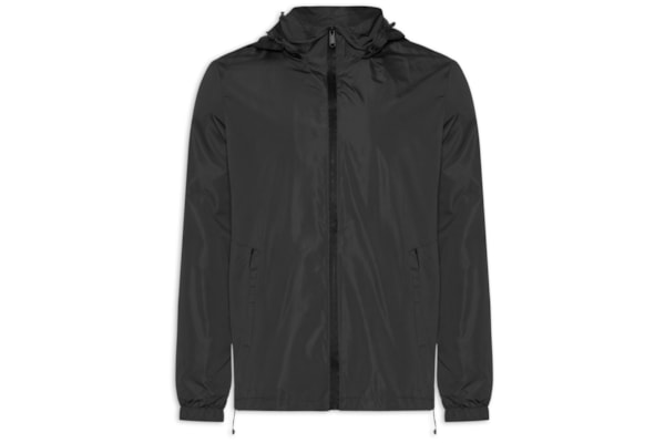 Jaqueta Masculina Corta Vento Com Capuz C84 - Preto 