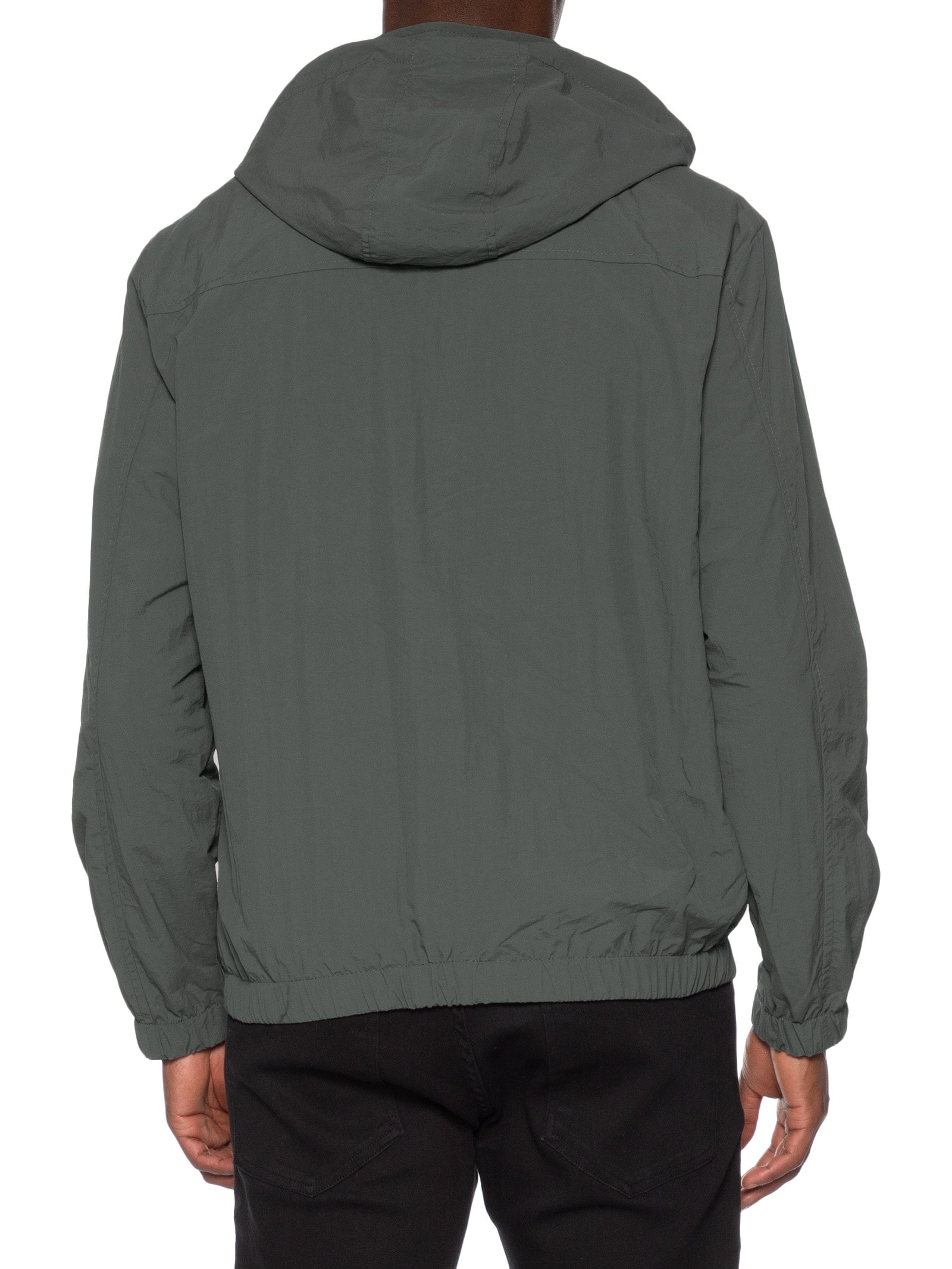 Jaqueta Masculina Corta Vento Com Capuz Cinza Basiq Men