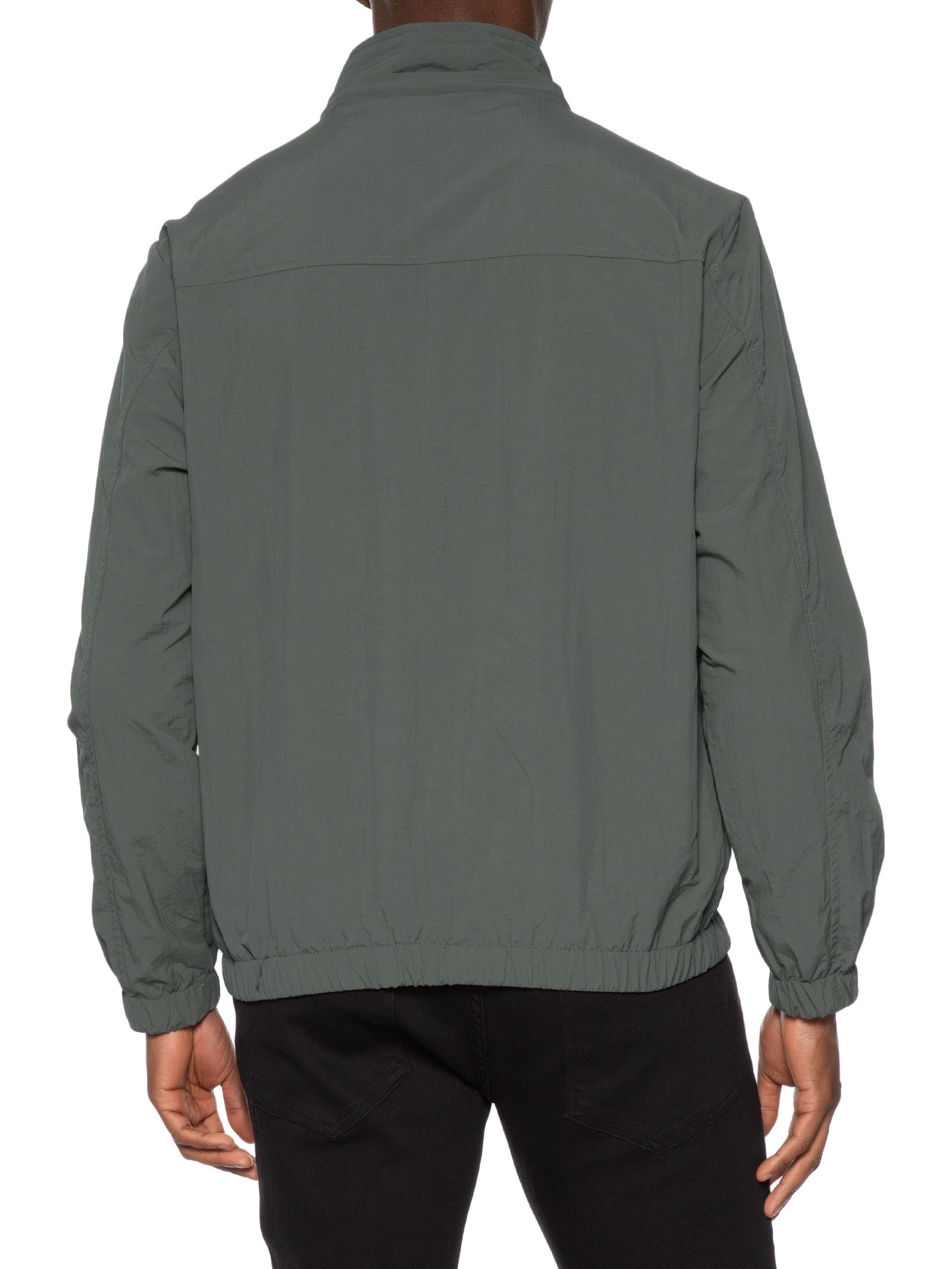 Jaqueta Masculina Corta Vento Com Capuz Cinza Basiq Men