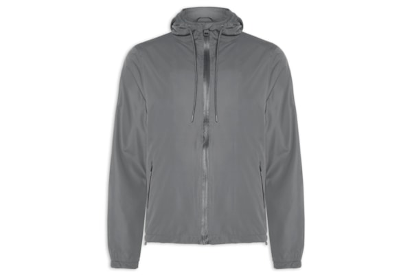 Jaqueta Masculina Corta Vento Com Capuz - Cinza