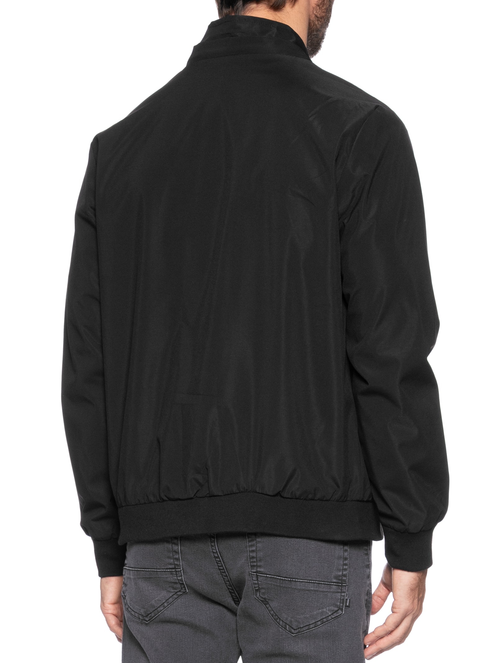 Jaqueta Masculina Corta Vento Com Capuz Preto Basiq Men