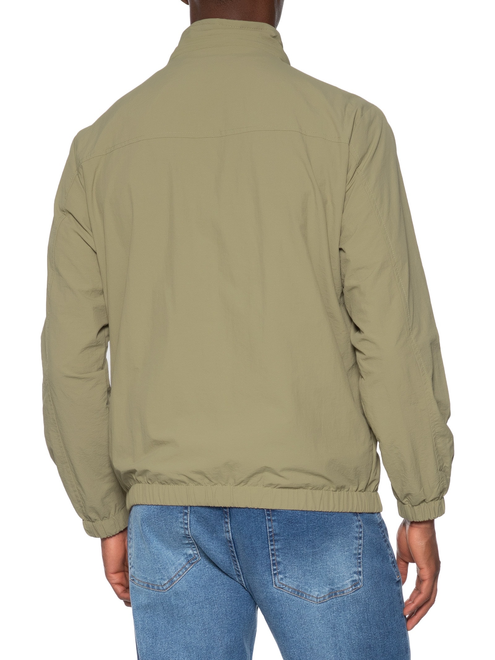 Jaqueta Masculina Corta Vento Com Capuz Verde Basiq Men