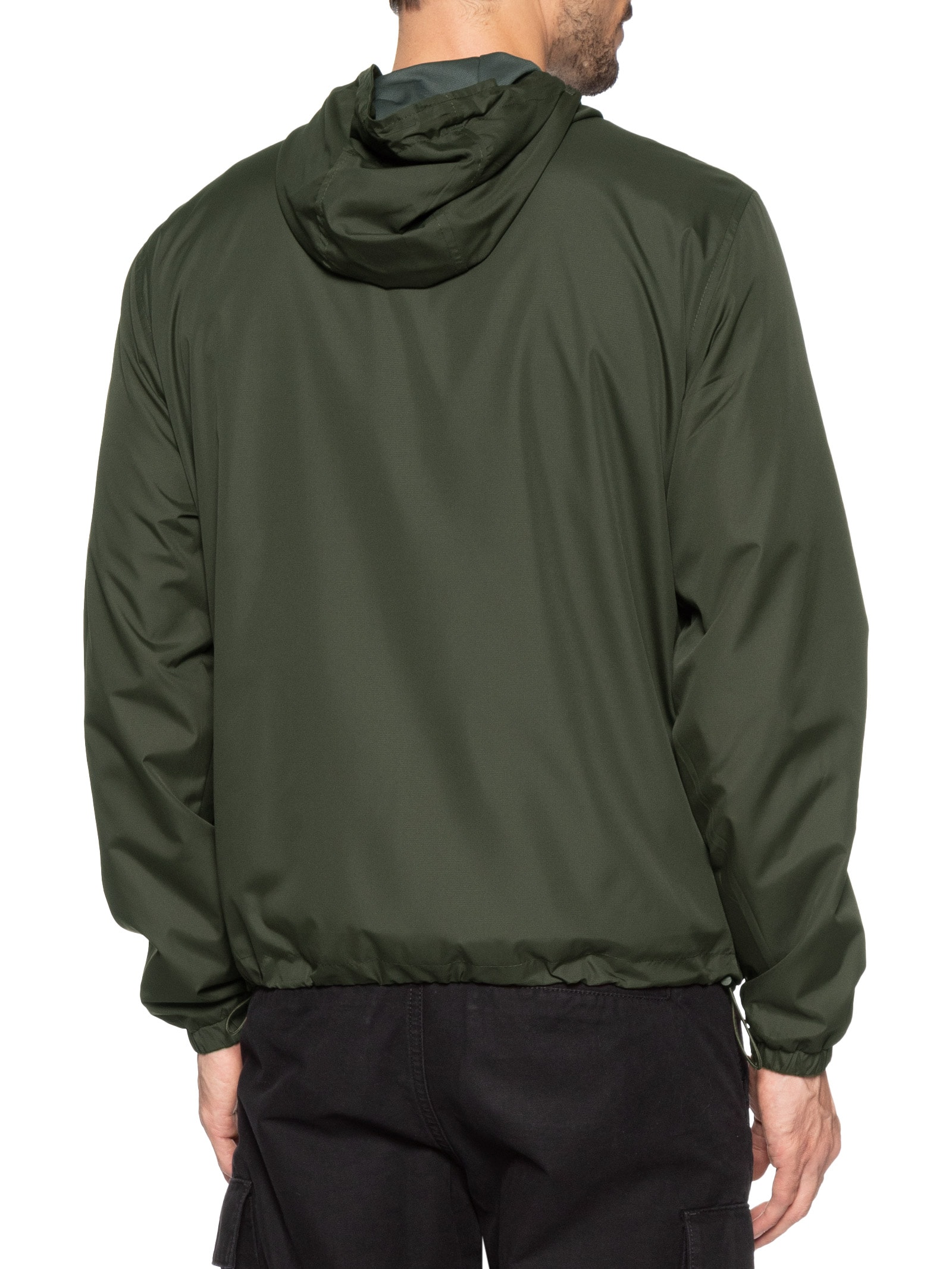 Jaqueta Masculina Corta Vento Com Capuz Verde Basiq Men