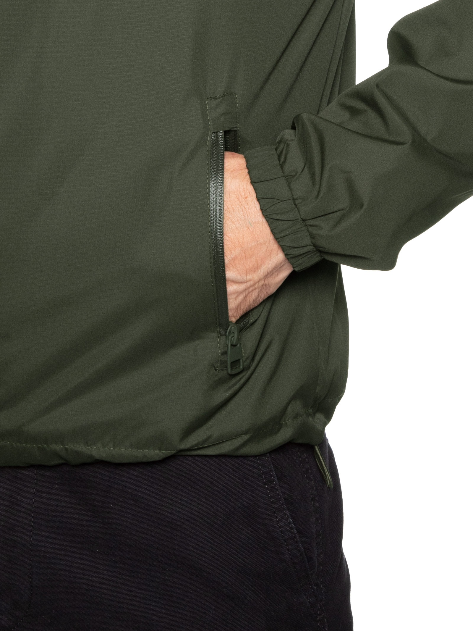 Jaqueta Masculina Corta Vento Com Capuz Verde Basiq Men