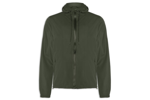 Jaqueta Masculina Corta Vento Com Capuz - Verde