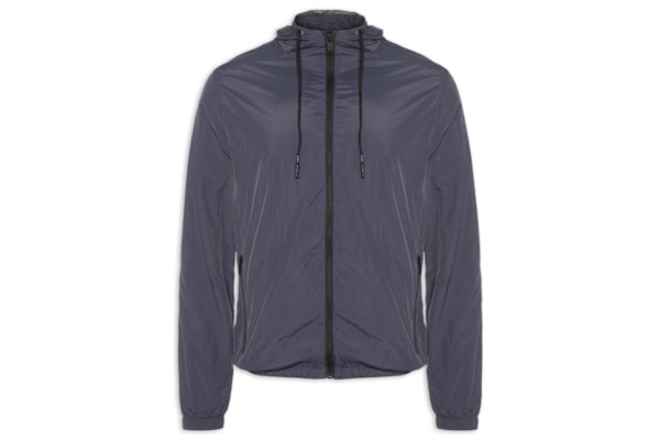 Jaqueta Masculina Corta Vento Com Gorro - Azul