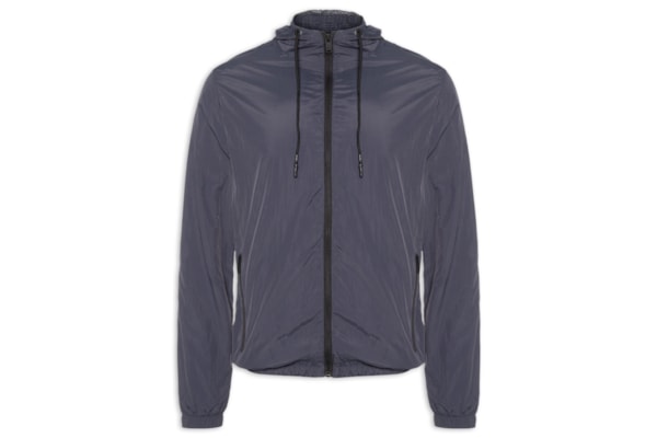 Jaqueta Masculina Corta Vento Com Gorro - Azul