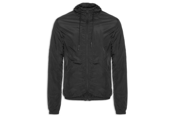 Jaqueta Masculina Corta Vento Com Gorro - Preto