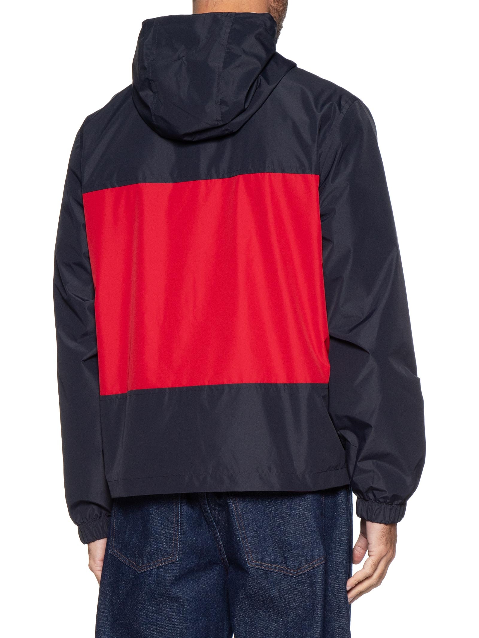 Jaqueta Masculina Corta Vento Dupla Face Color Block Azul Tommy Hilfiger