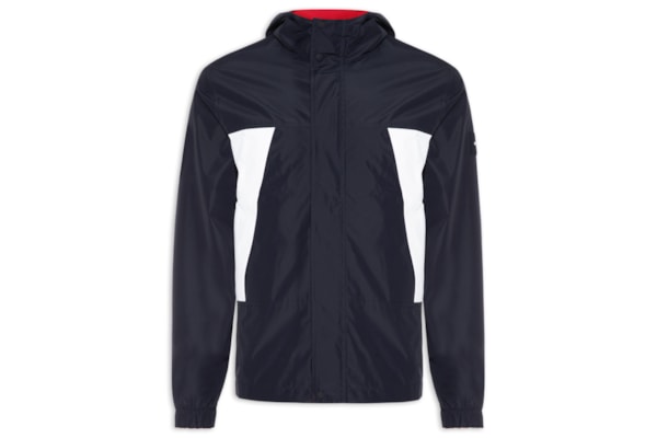 Jaqueta Masculina Corta Vento Dupla Face Color Block - Azul