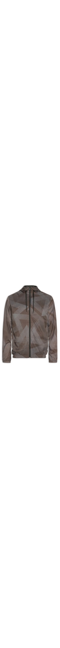 Jaqueta Masculina Corta Vento Estampada - Marrom