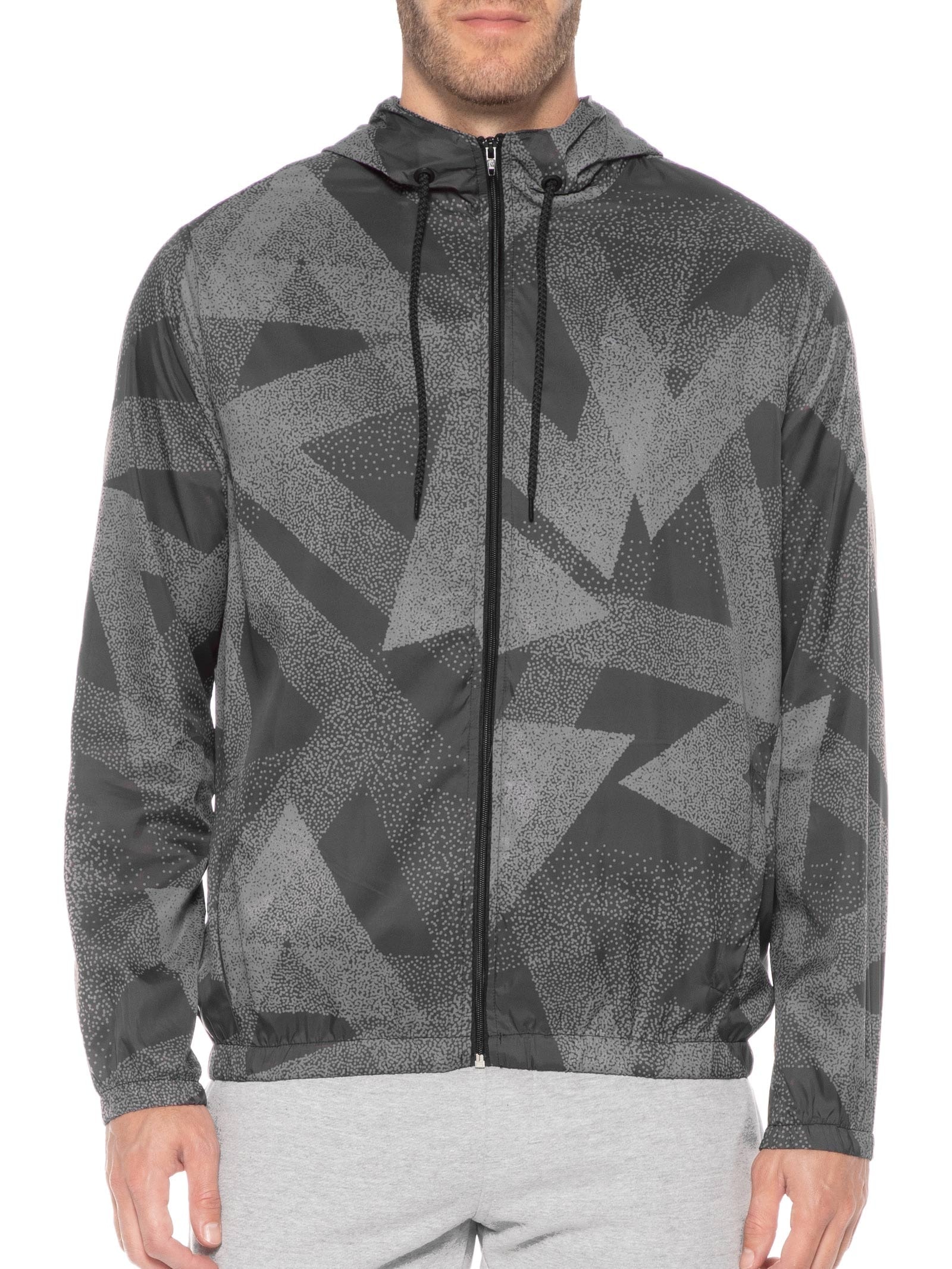 Jaqueta Masculina Corta Vento Estampada Preto Basiq Men