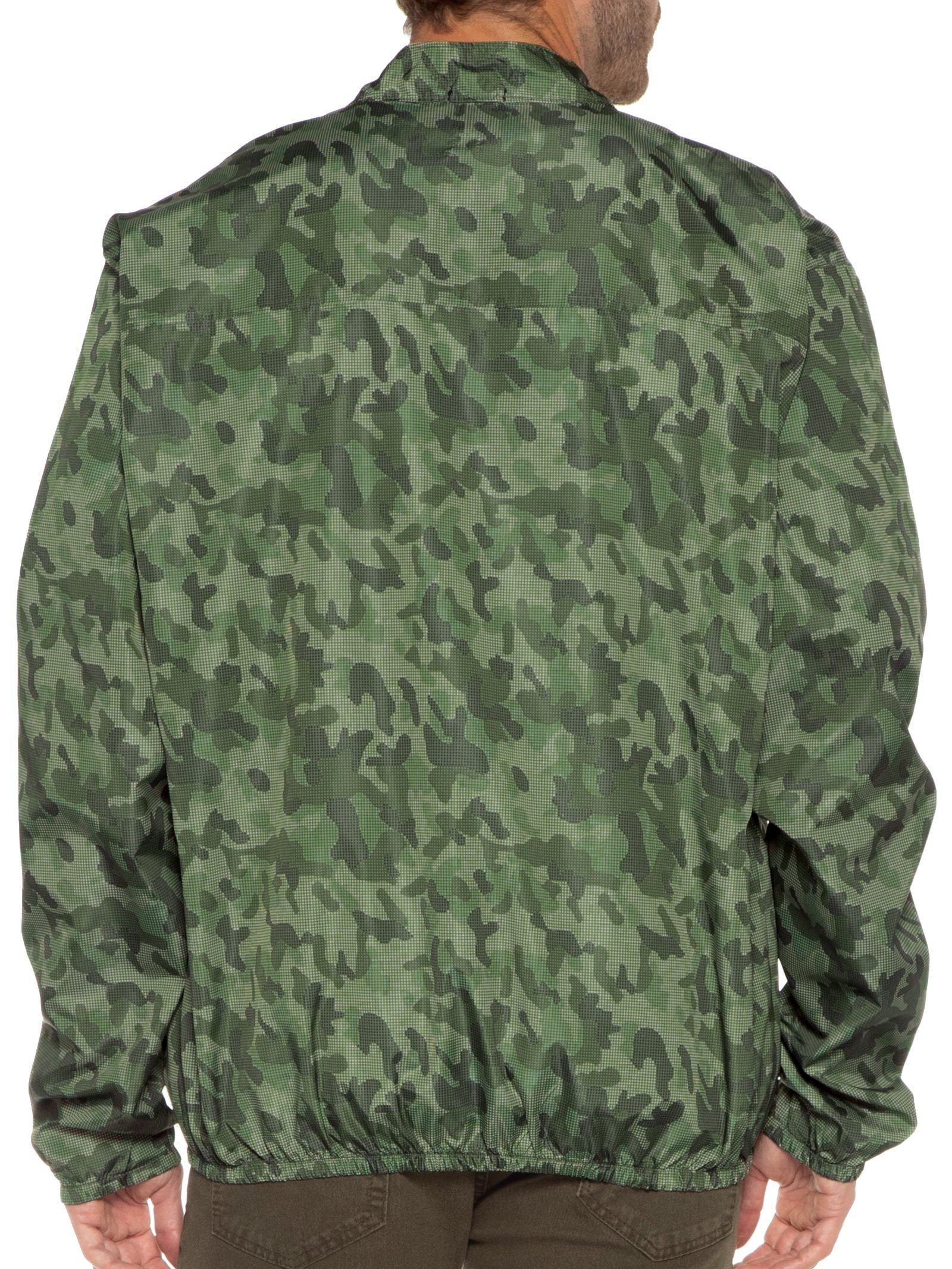 Jaqueta Masculina Corta Vento Estampada Verde Basiq Men