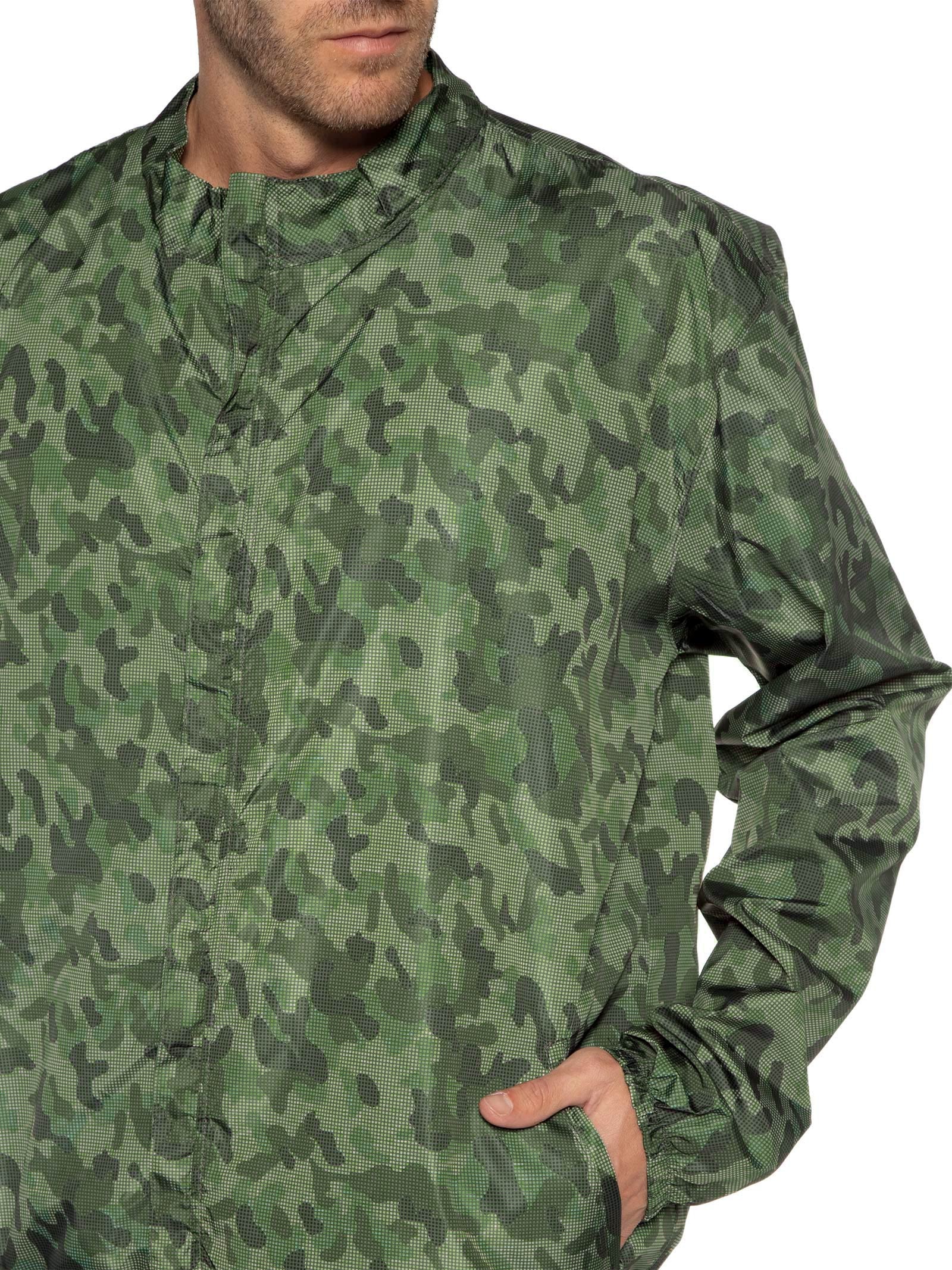 Jaqueta Masculina Corta Vento Estampada Verde Basiq Men