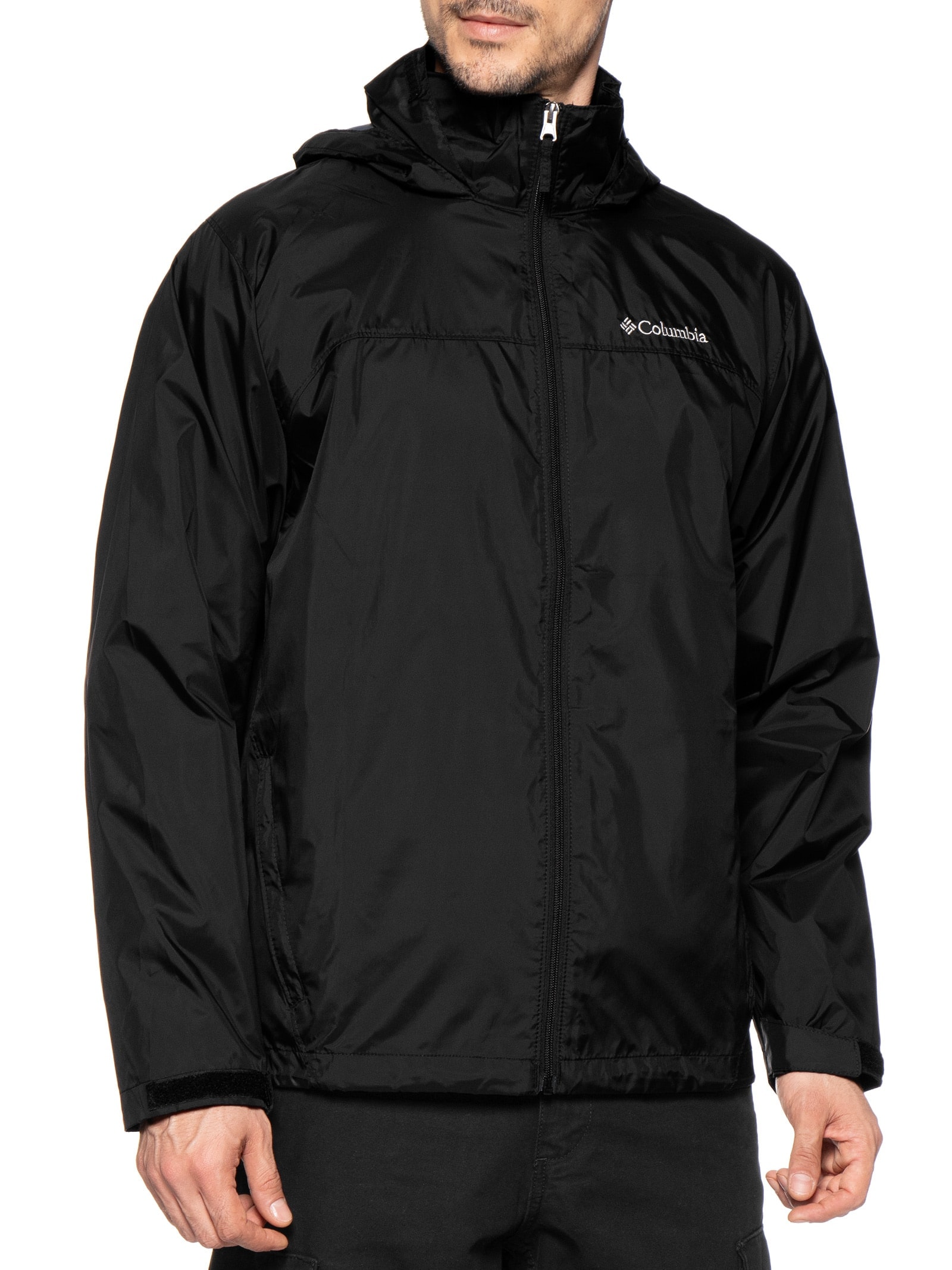 Jaqueta Masculina Corta-Vento Glennaker Lake II Com Capuz Preto Columbia