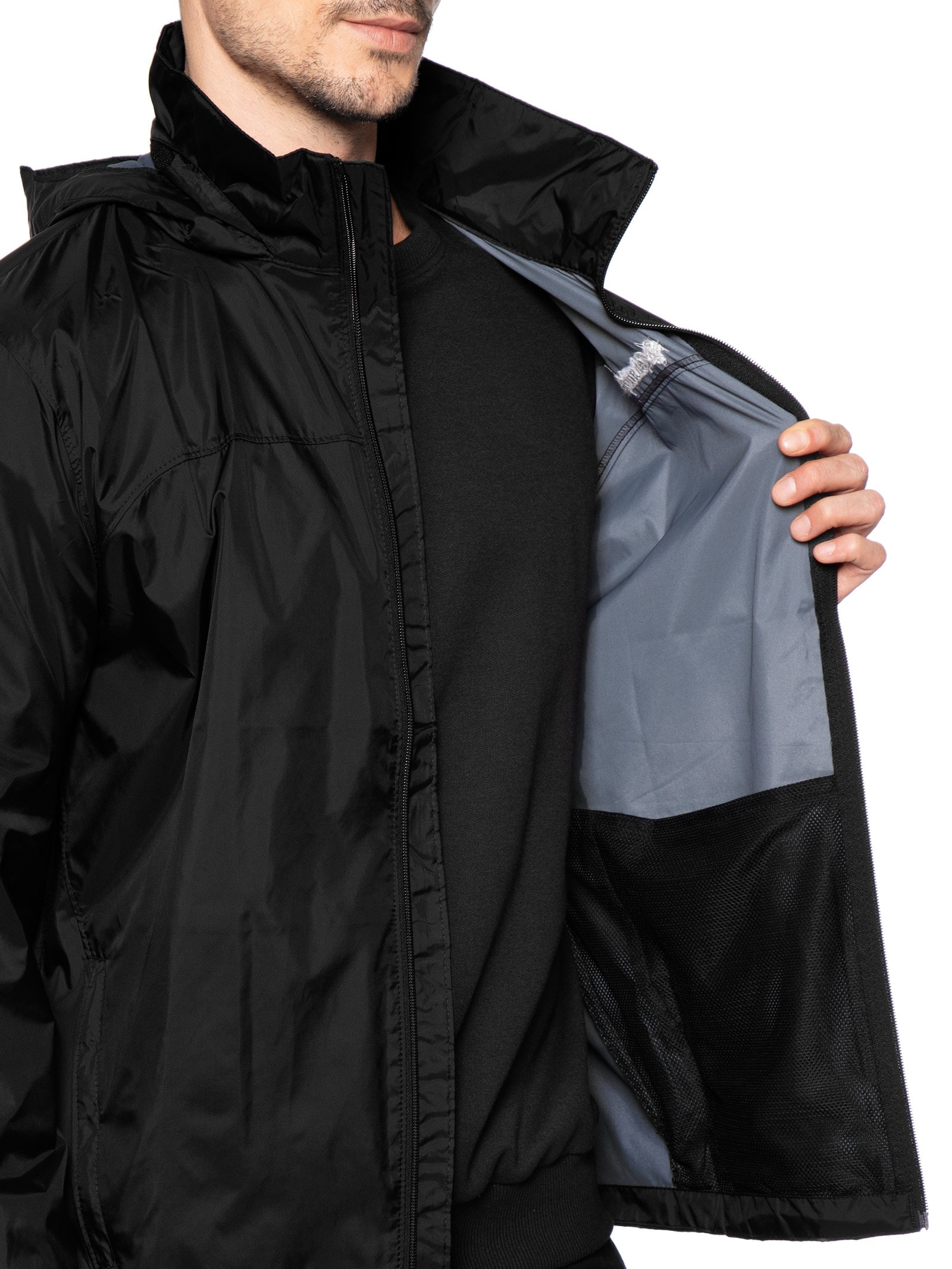 Jaqueta Masculina Corta-Vento Glennaker Lake II Com Capuz Preto Columbia