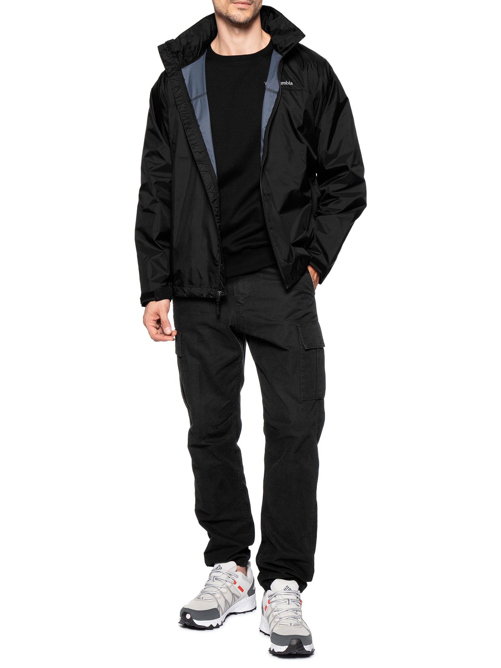 Jaqueta Masculina Corta-Vento Glennaker Lake™ II Com Capuz Preto Columbia