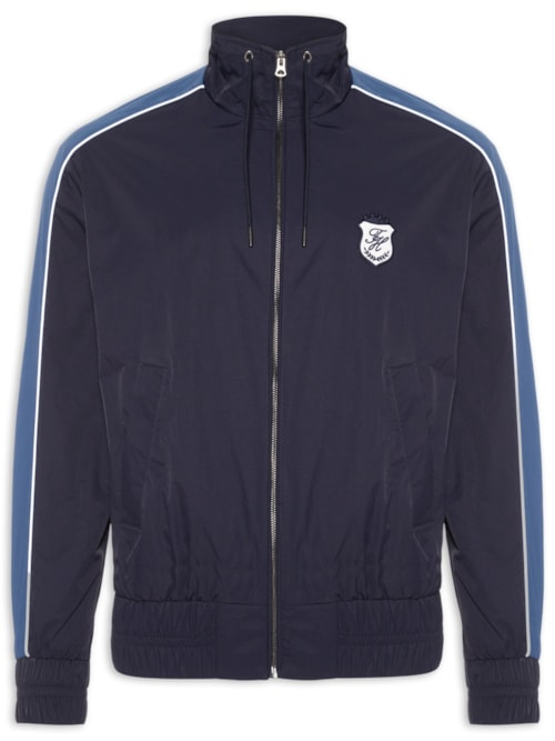 Jaqueta Masculina Corta Vento Gola Alta - Azul