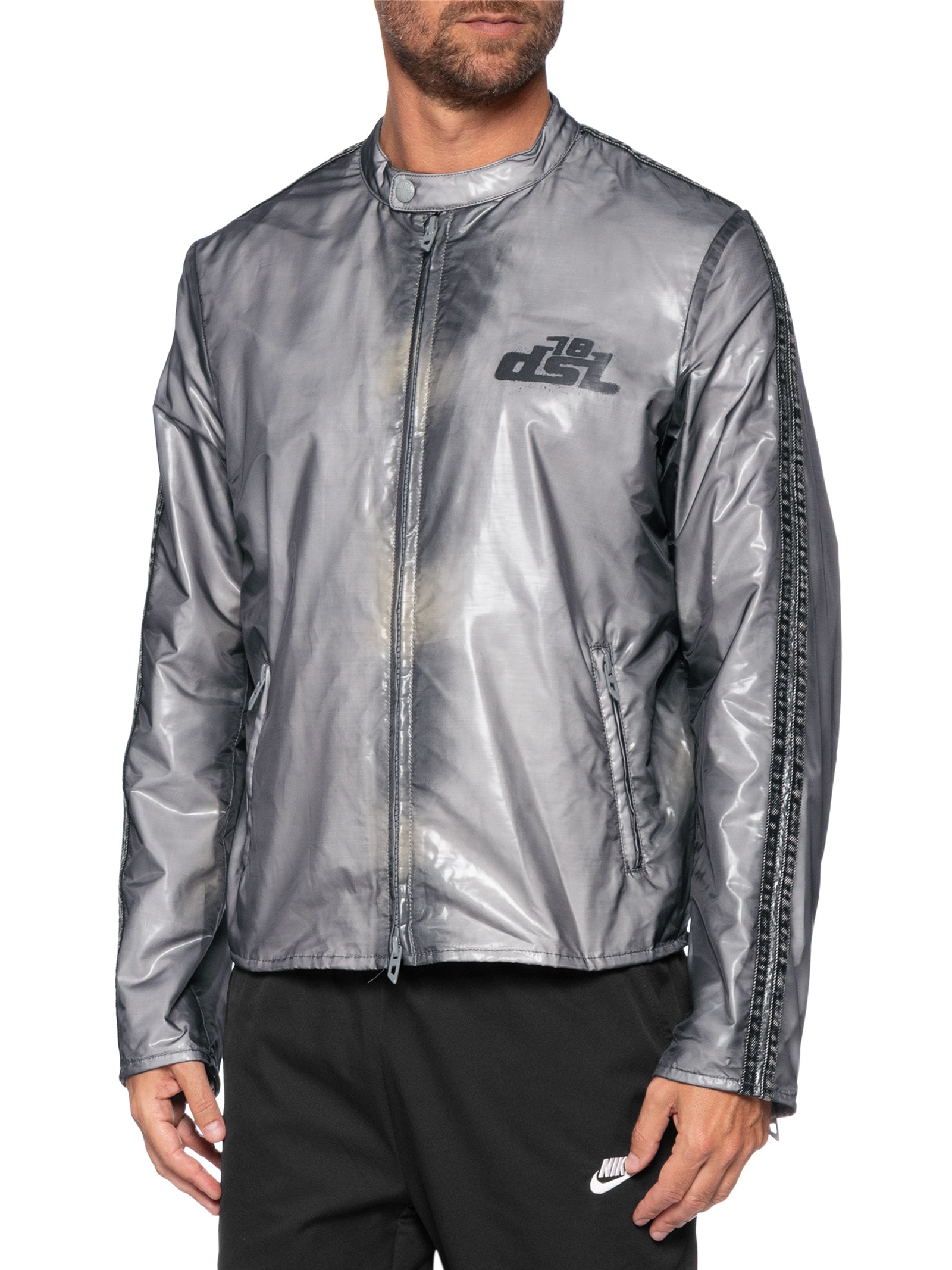 Jaqueta Masculina Corta-Vento J-Pop Giac Cinza Diesel