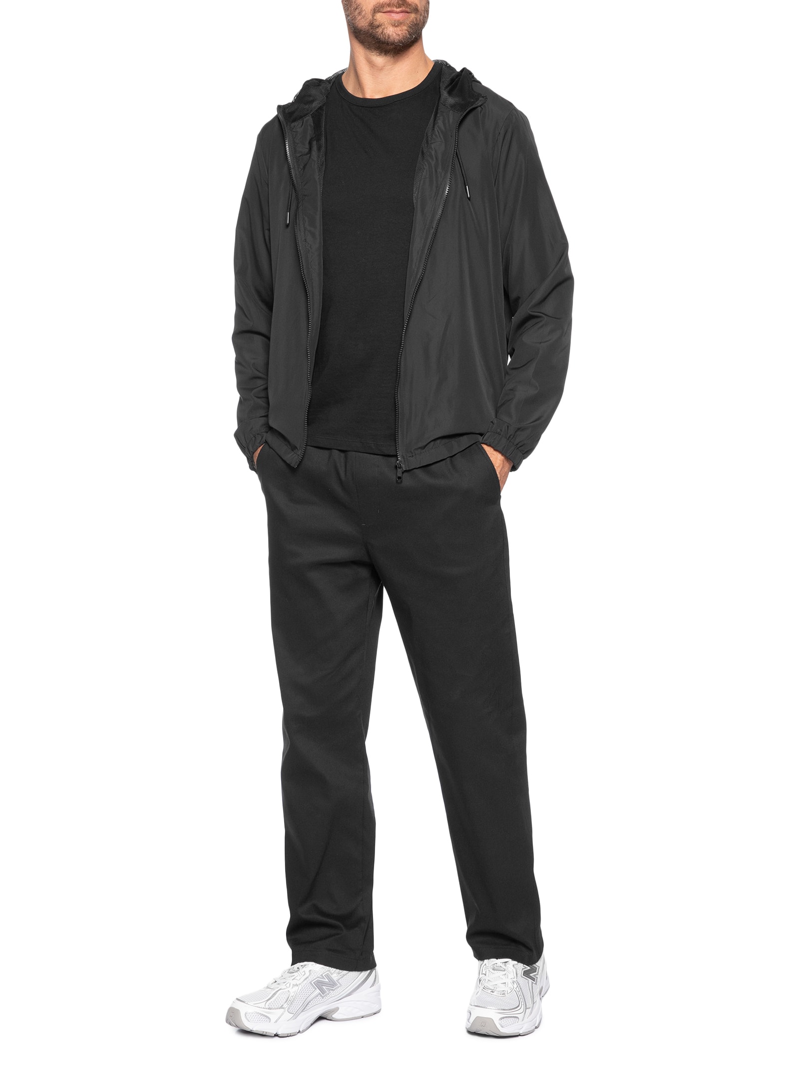 Jaqueta Masculina Corta Vento Preto Basiq Men