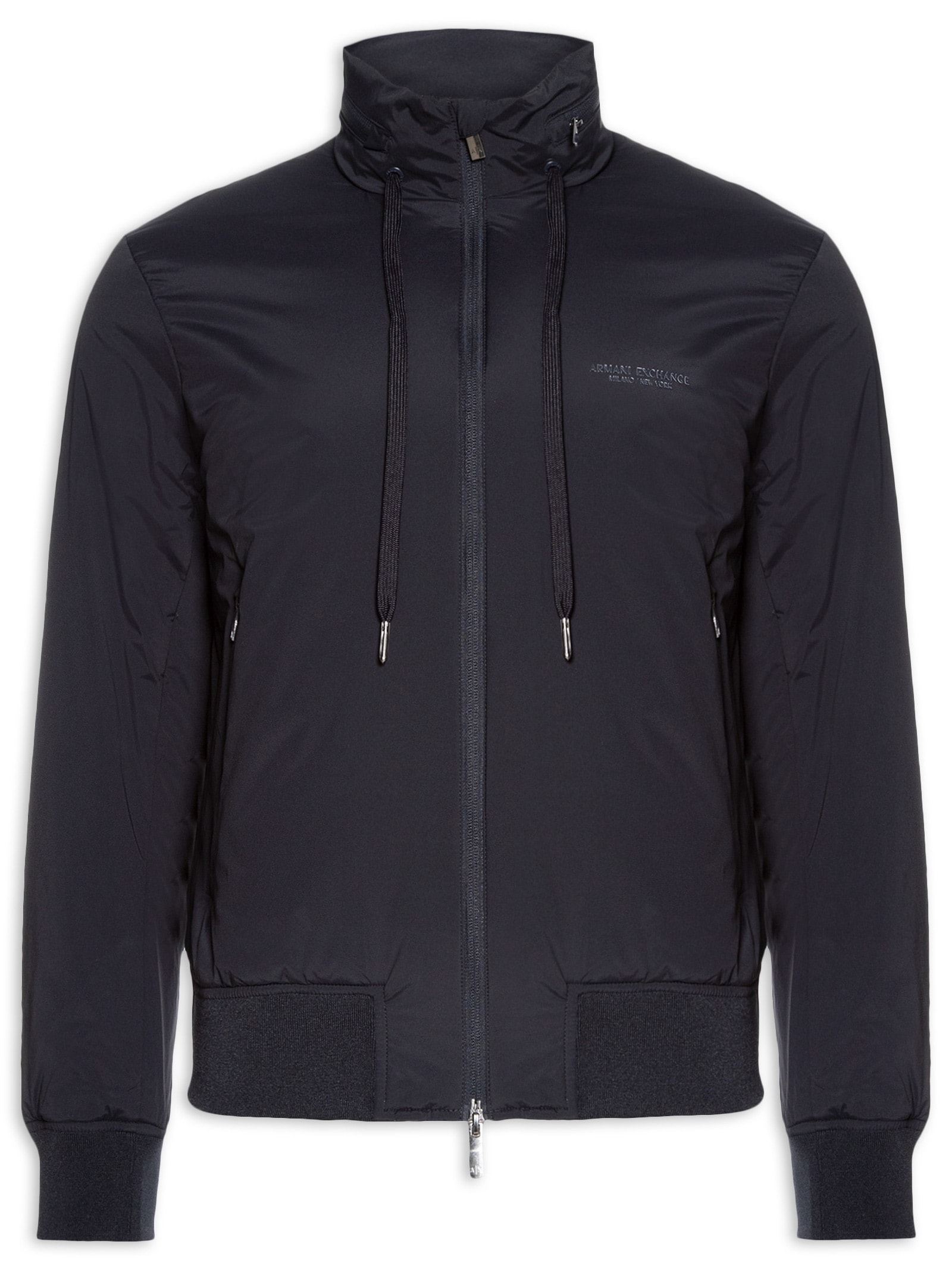 Jaqueta Masculina Corta-Vento Stretch Nylon Azul Armani Exchange