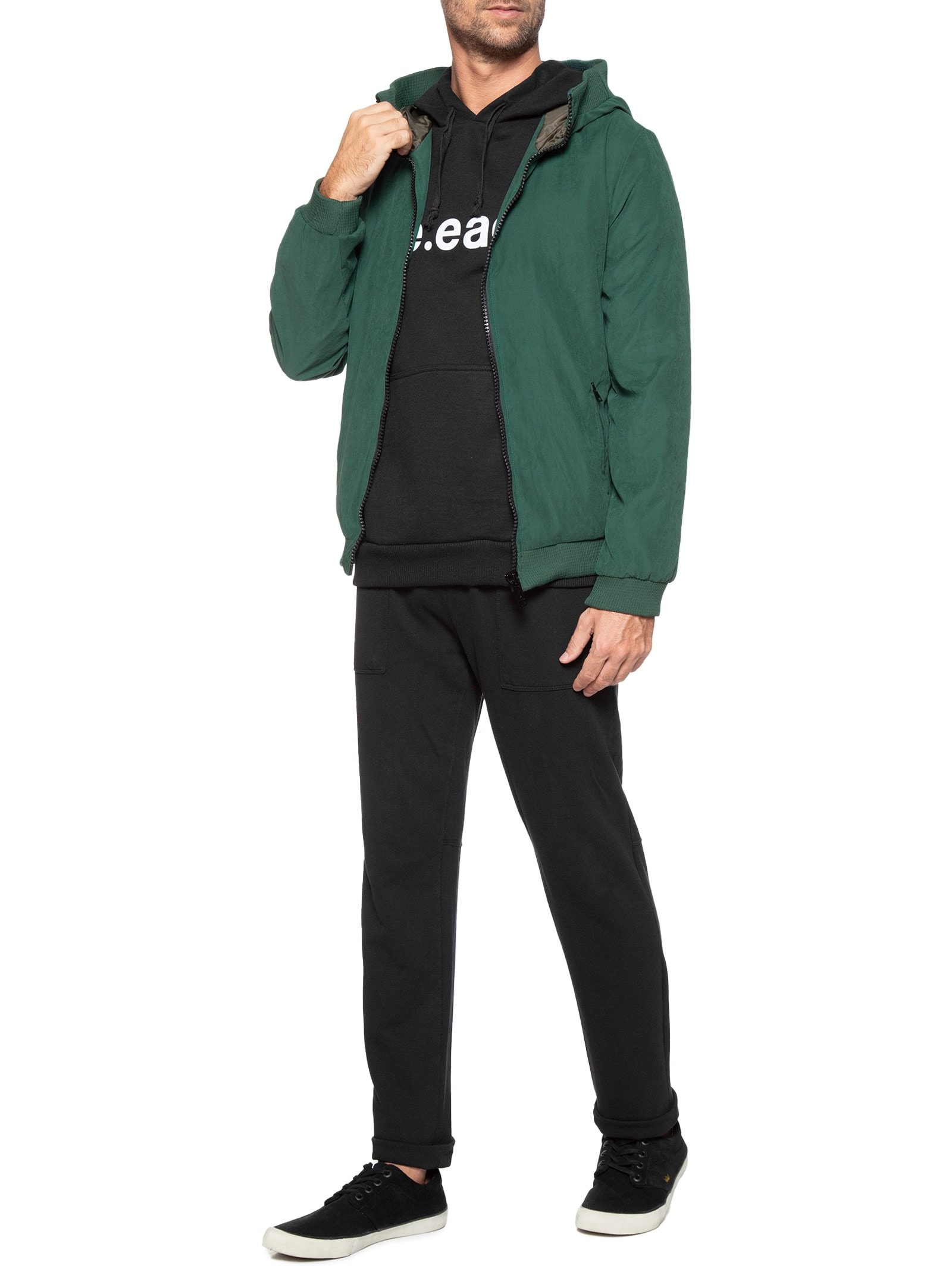 Jaqueta Masculina Corta Vento Verde1