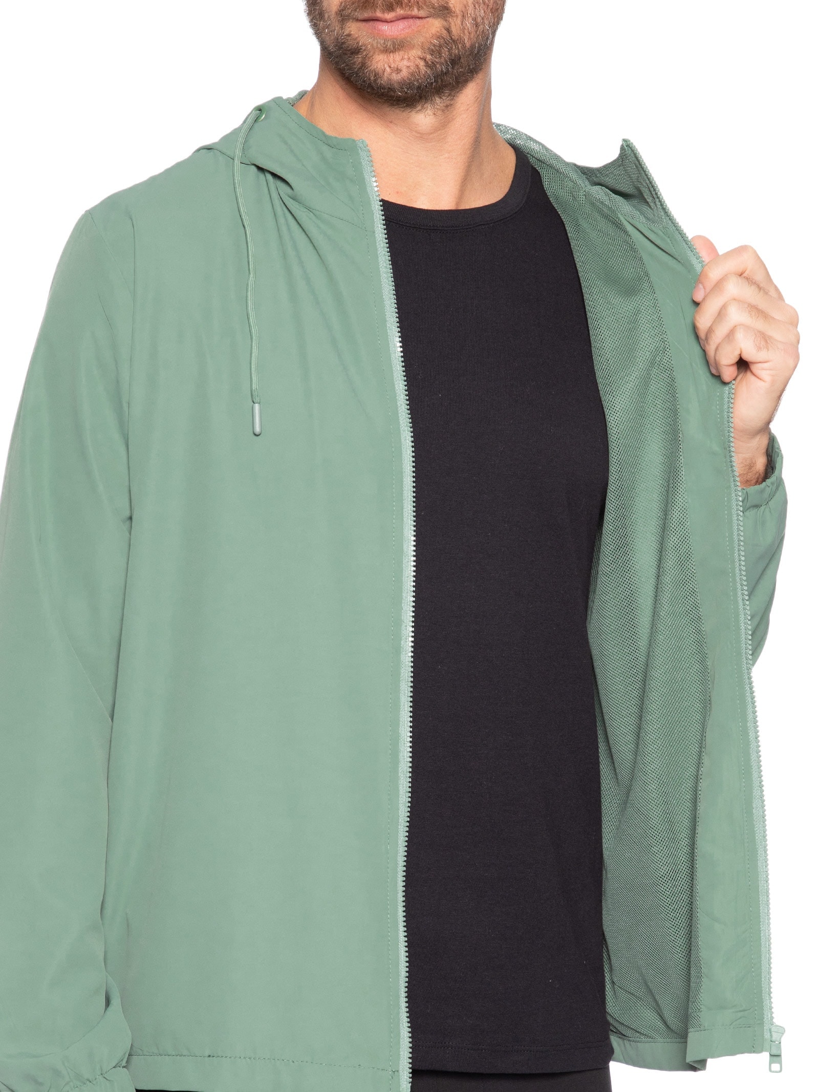Jaqueta Masculina Corta Vento Verde Basiq Men