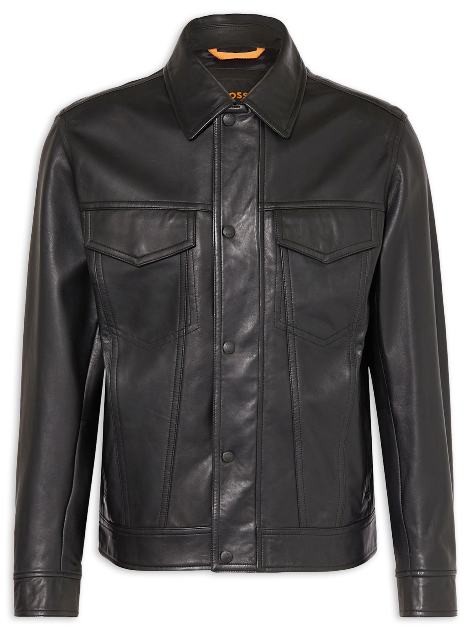 Jaqueta Masculina Couro Jocruz Preto Boss